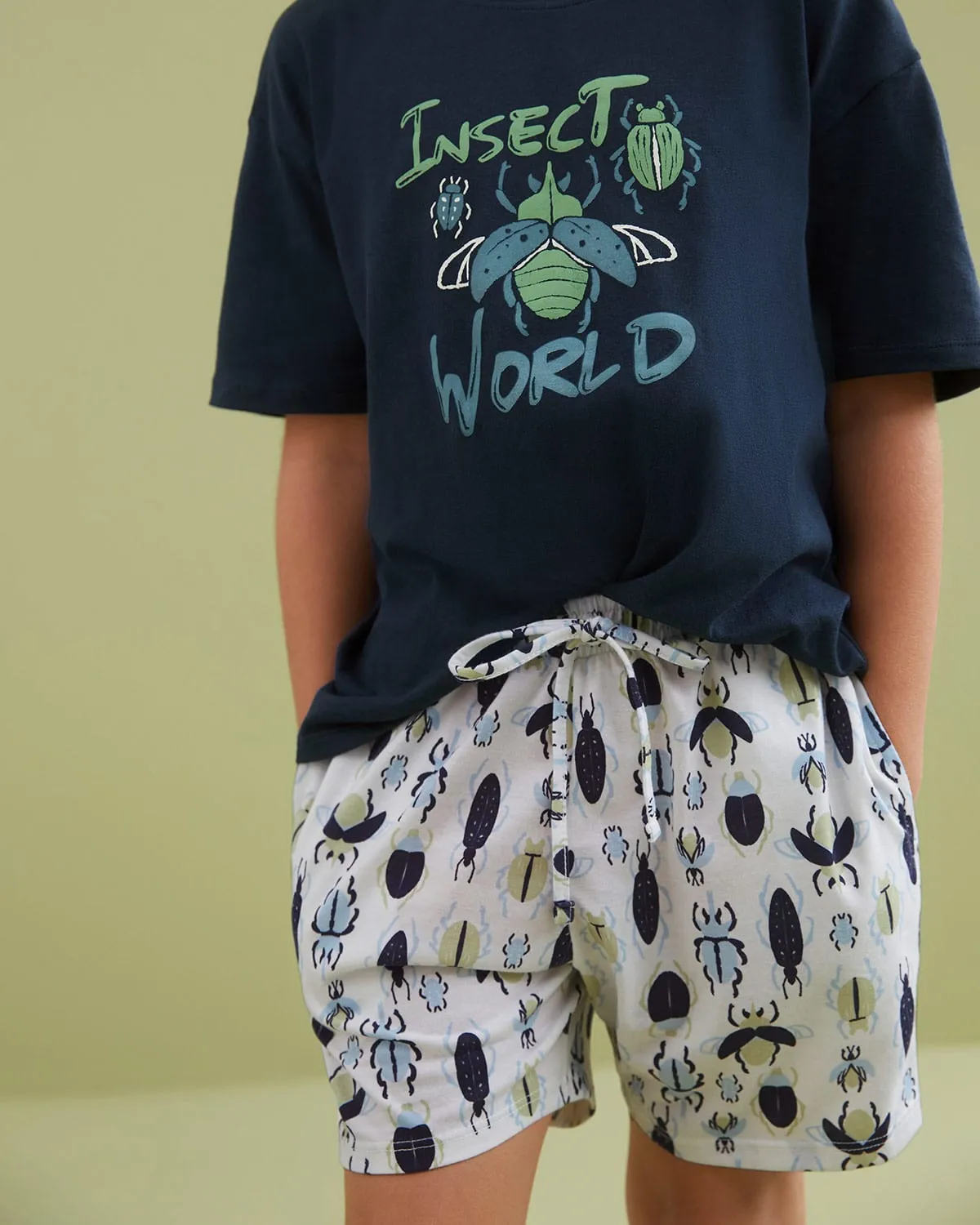 Camiseta manga corta con estampado localizado para nio
