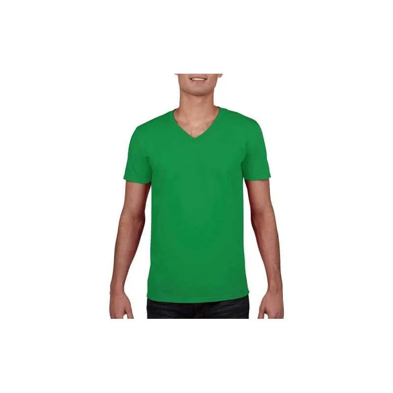 Camiseta Manga Corta Hombre Cuello Pico Softstyle de Gildan