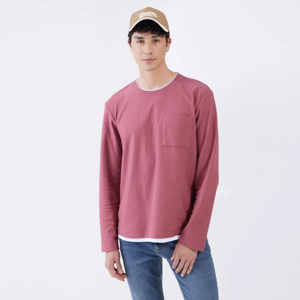 Camiseta Manga Larga Con Bolsillo