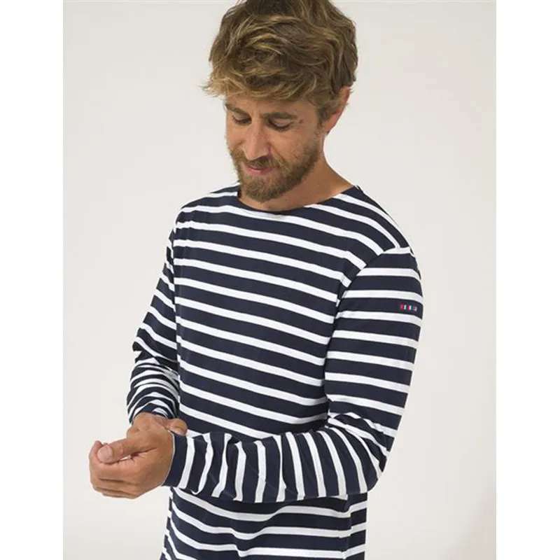 Camiseta marsellesa manga larga náutica de hombre
