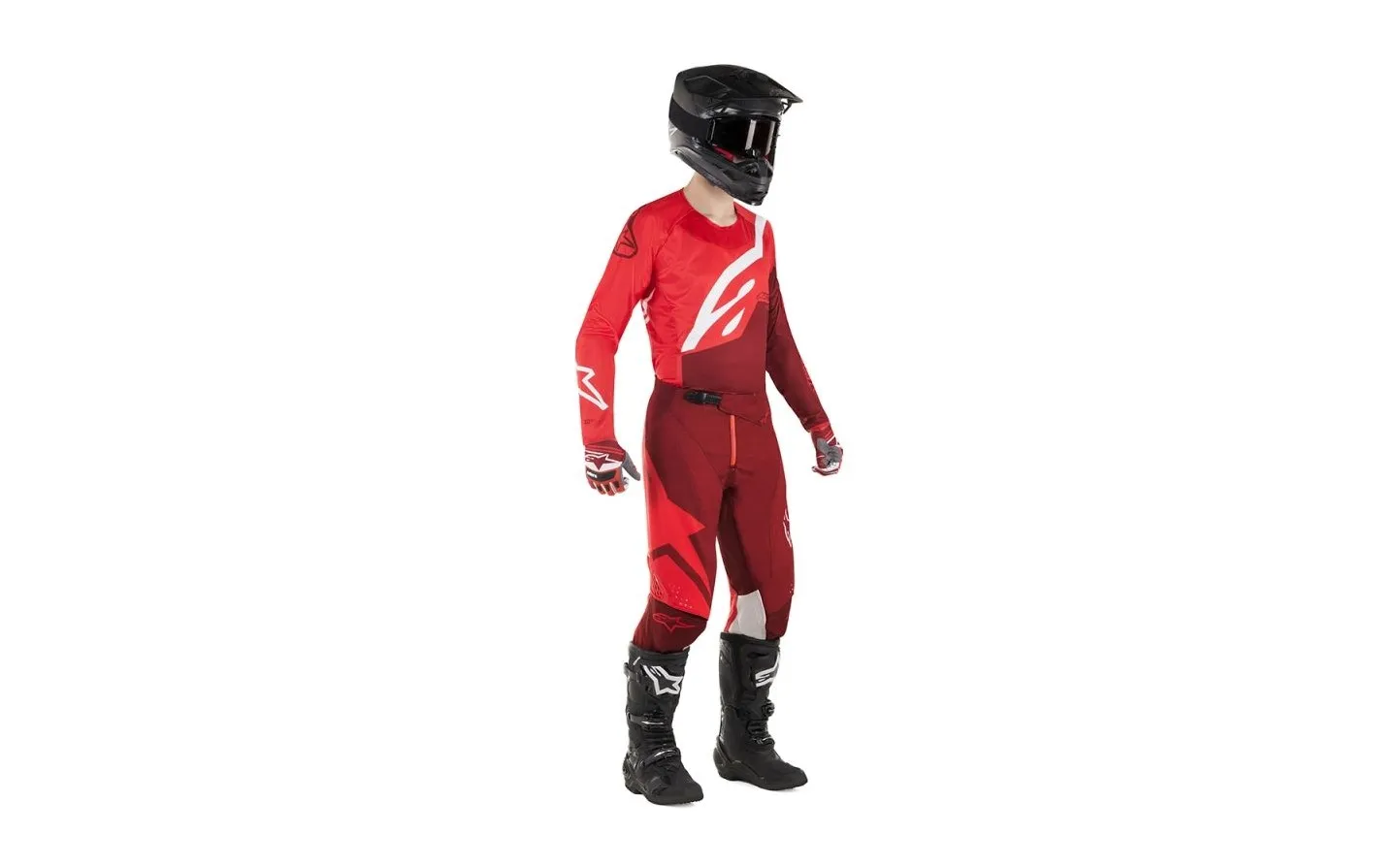 CAMISETA MOTOCROSS ALPINESTARS TECHSTAR FACTORY JERSEY ROJO BURGUNDY|3761019308