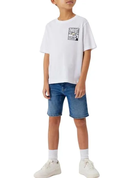 Camiseta Name It Haliam Blanco Para Niño