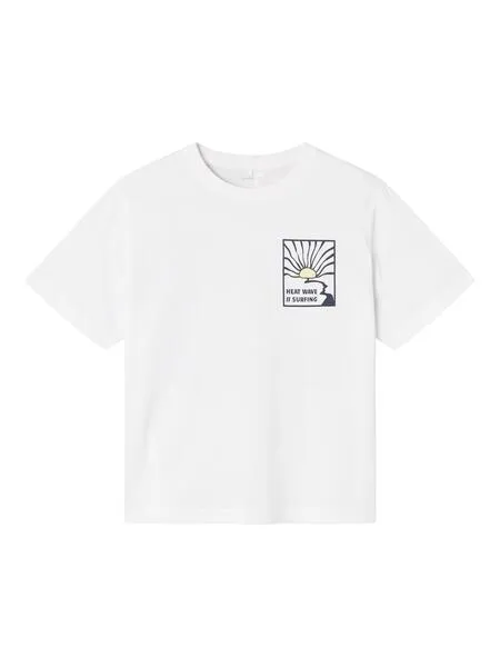 Camiseta Name It Haliam Blanco Para Niño