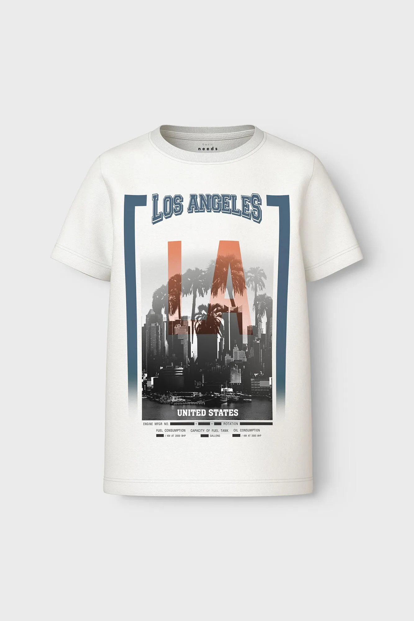 Camiseta niño con print LA