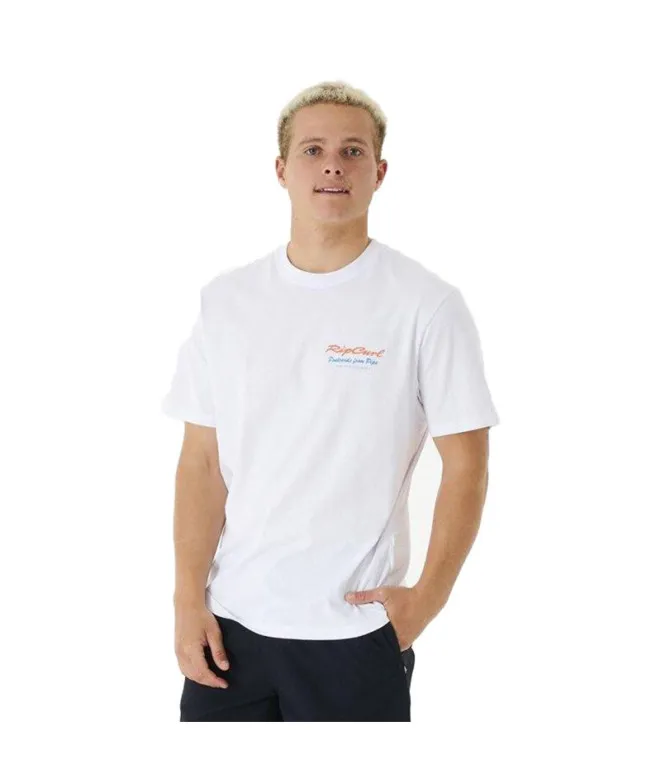Camiseta Rip Curl Postcards 2Nd Reef Hombre Blanco