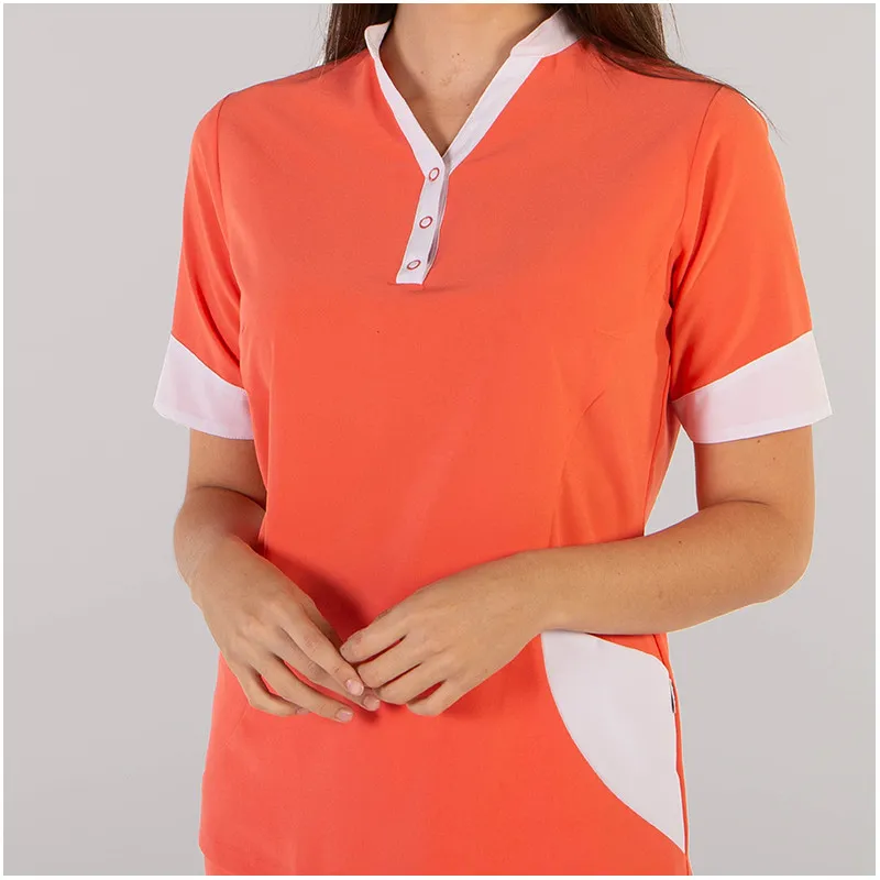 CAMISOLA SANITARIA COLOR CORAL DE MICROFIBRA ELáSTICA SUSAN  GARY'S