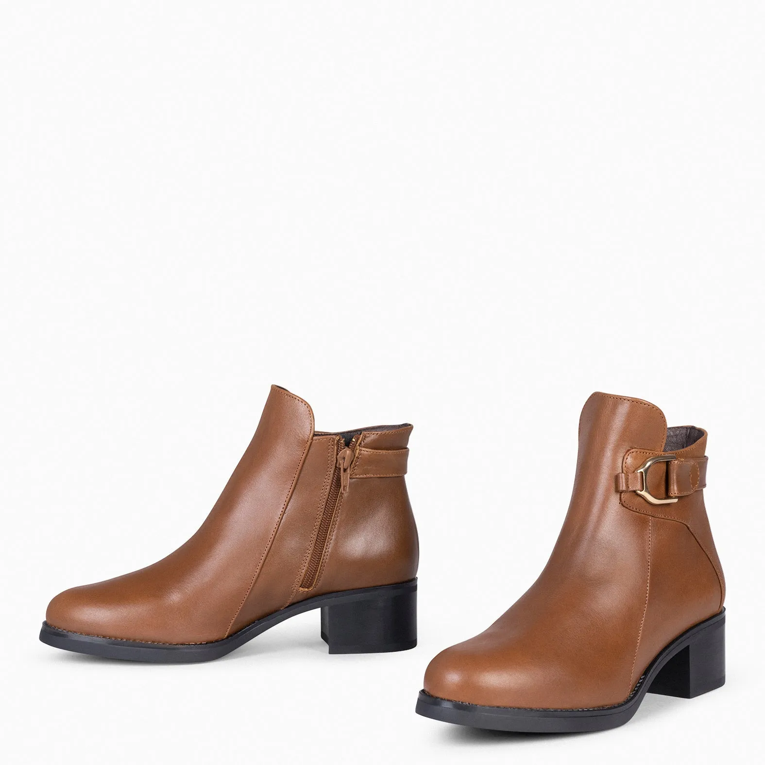 CARDIFF  BOTINES PIEL PARA MUJER CAMEL