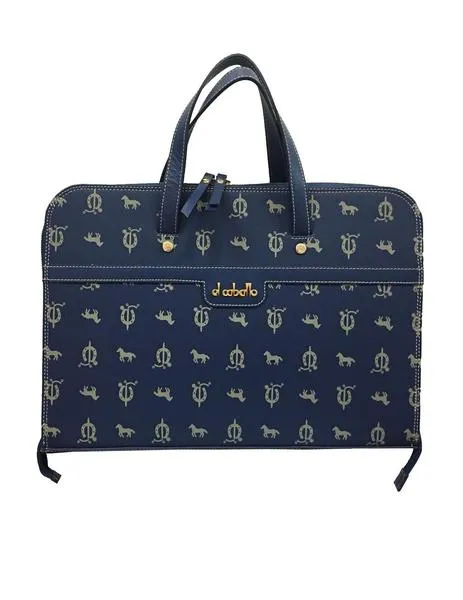 cartera 'el caballo' documentos anagrama azul