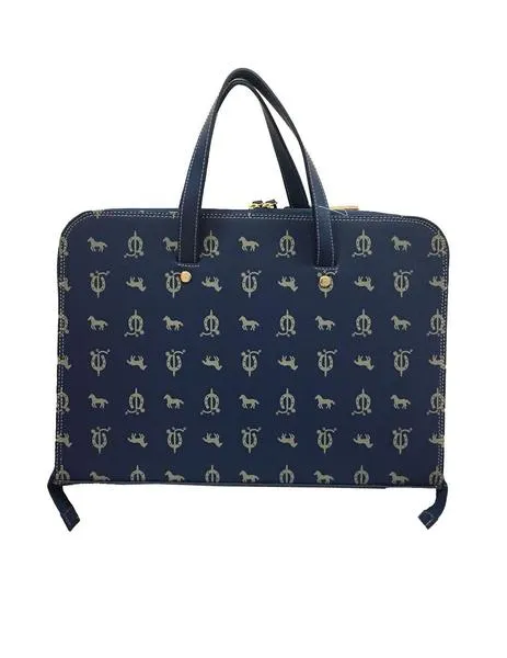 cartera 'el caballo' documentos anagrama azul