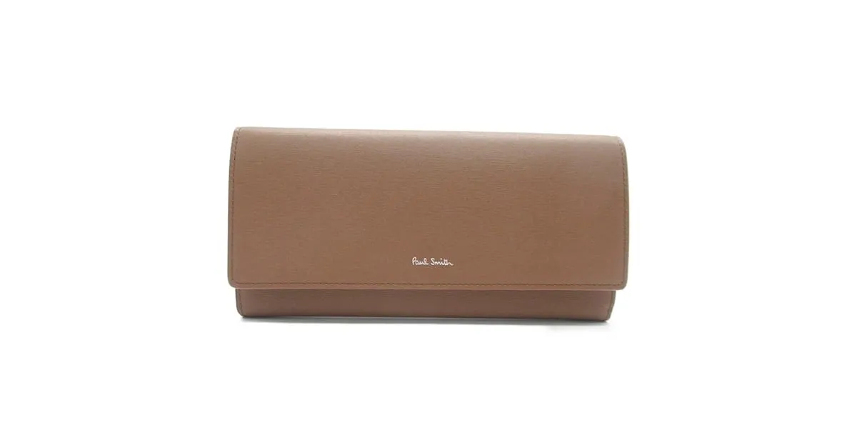Cartera larga bifold de cuero marrón Paul Smith Castaño 