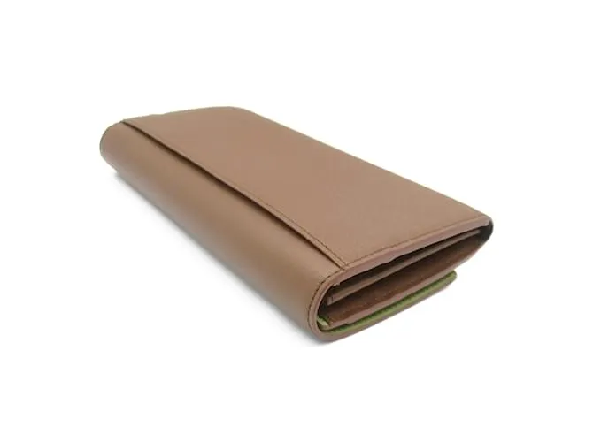 Cartera larga bifold de cuero marrón Paul Smith Castaño 