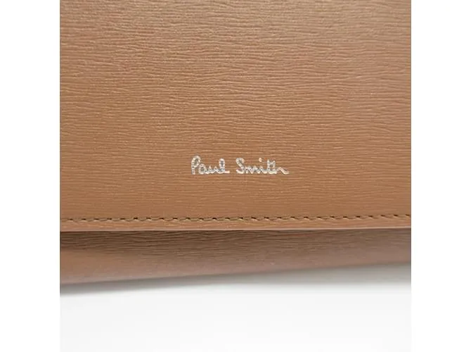Cartera larga bifold de cuero marrón Paul Smith Castaño 
