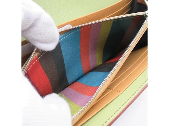 Cartera larga bifold de cuero marrón Paul Smith Castaño 
