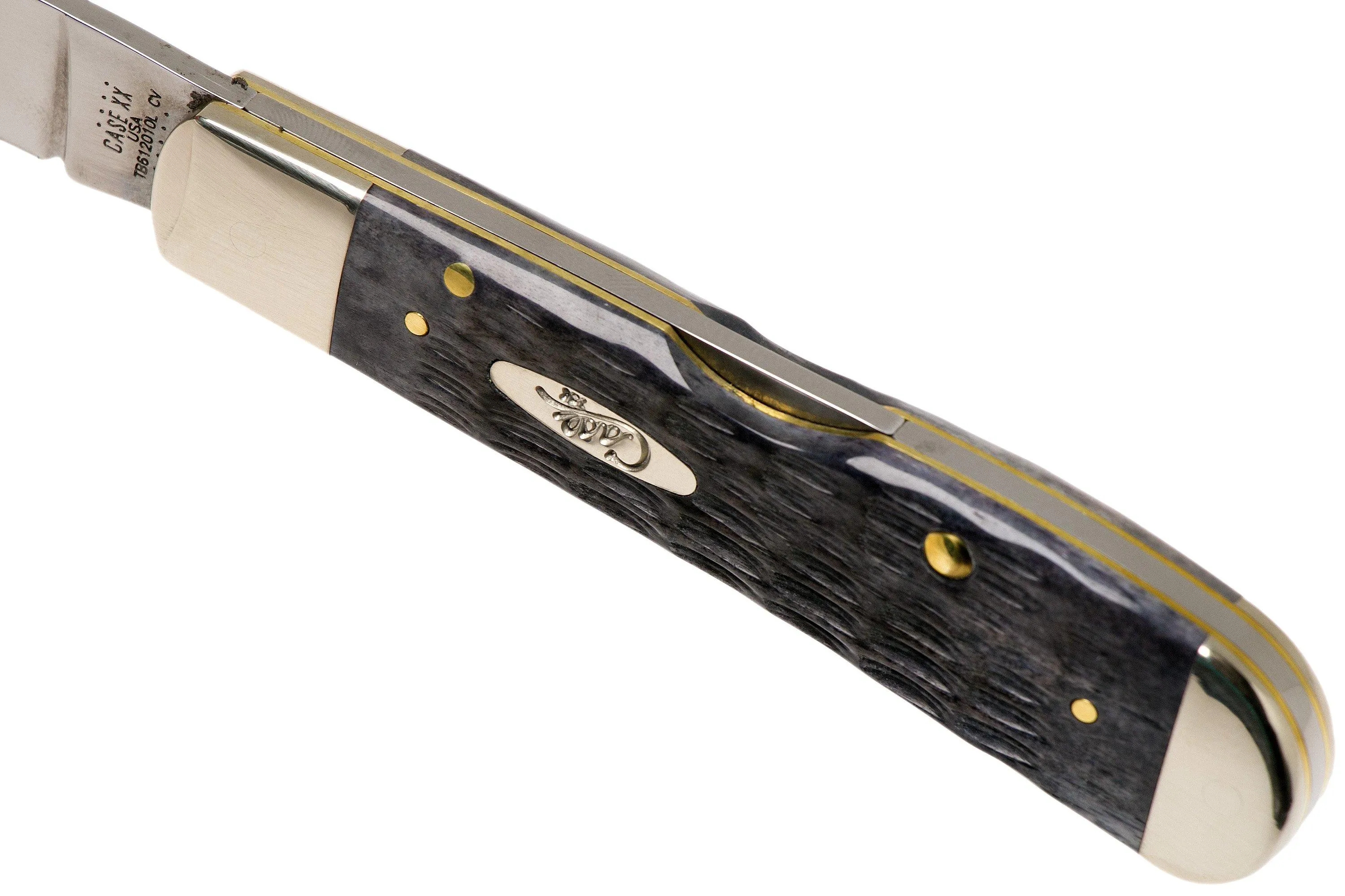 Case Tribal Lock Pocket Worn Grey Bone, Crandall Jig, 58411, TB612010L CV navaja