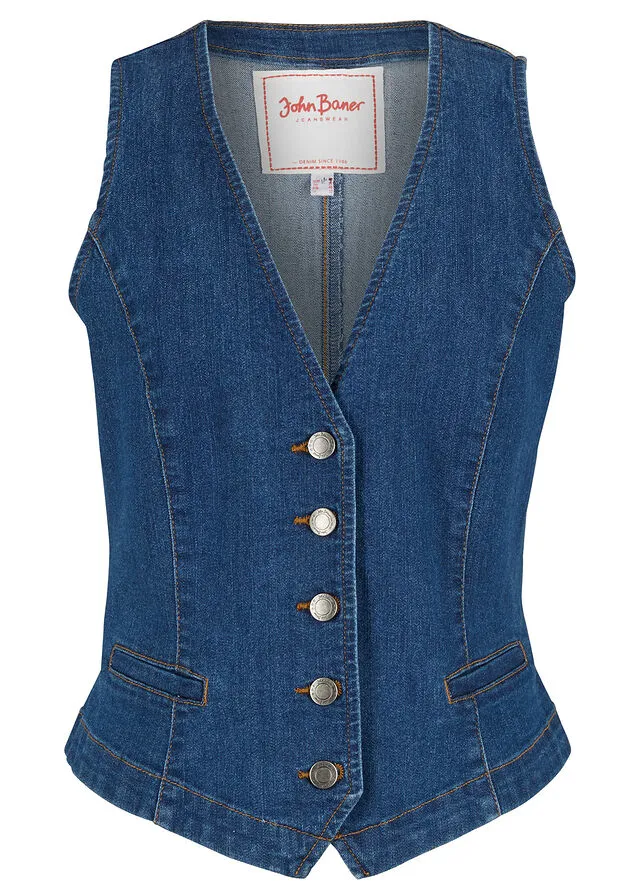 Chaleco vaquero elástico Denim