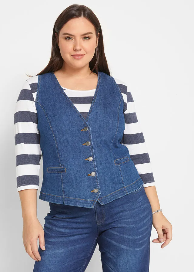 Chaleco vaquero elástico Denim