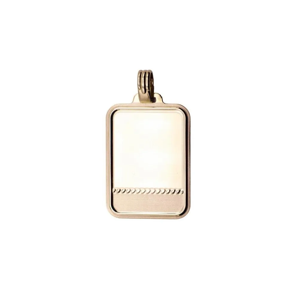 Chapa de oro de 18 k. para grabación Medidas 22x30 mm