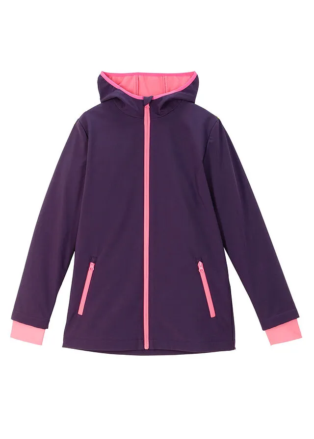 Chaqueta de softshell para niñas Lila oscuro