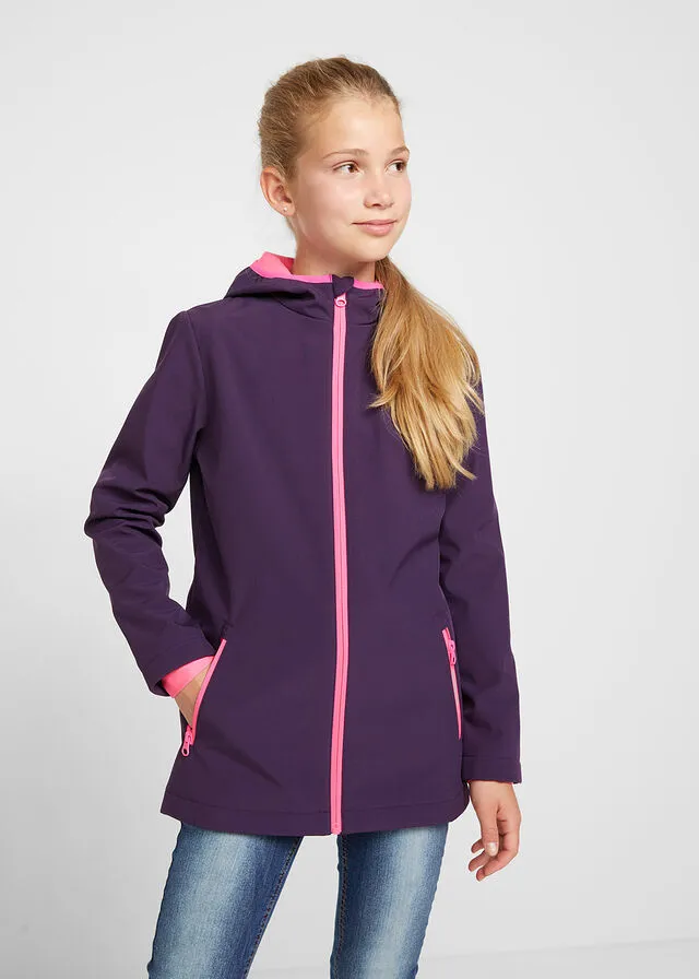 Chaqueta de softshell para niñas Lila oscuro