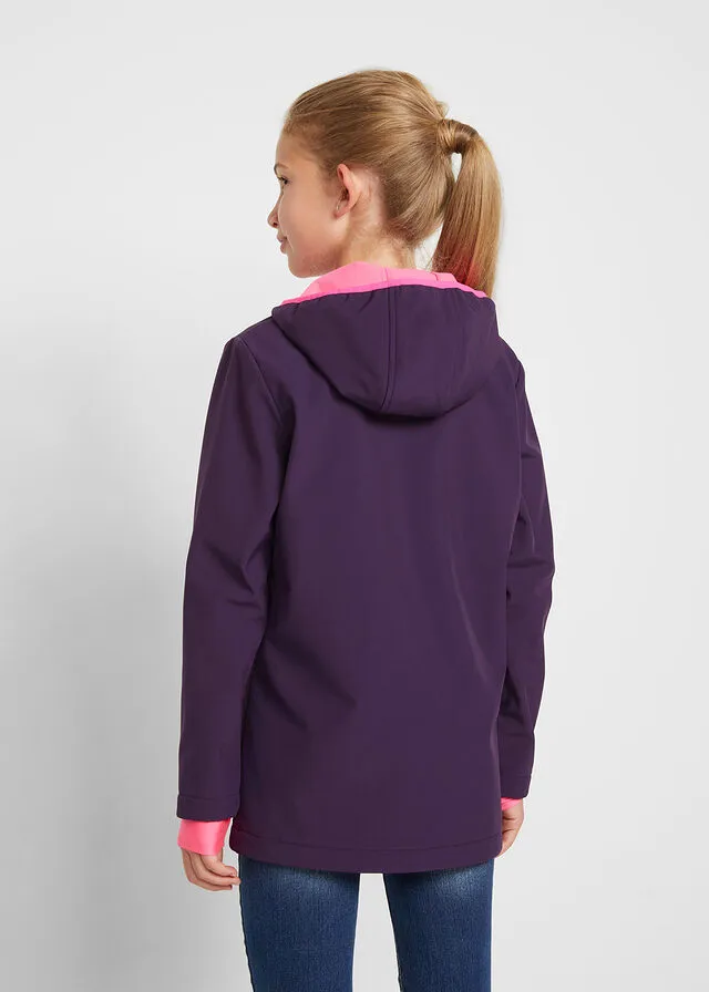 Chaqueta de softshell para niñas Lila oscuro