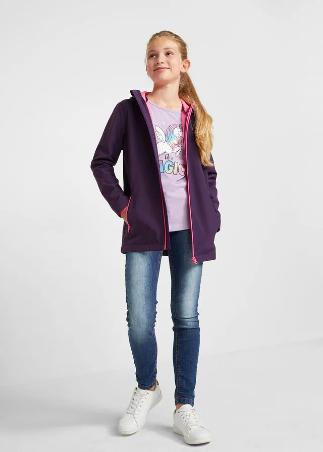 Chaqueta de softshell para niñas Lila oscuro