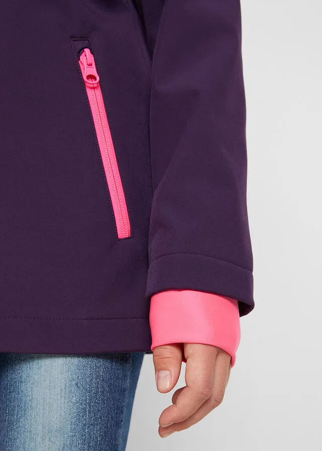 Chaqueta de softshell para niñas Lila oscuro