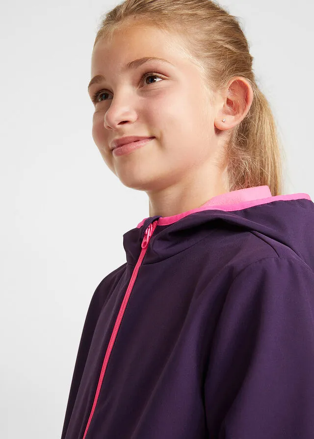 Chaqueta de softshell para niñas Lila oscuro