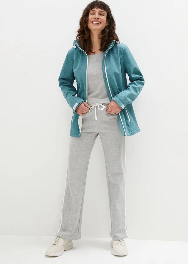 Chaqueta de tejido Softshell Turquesa jaspeado