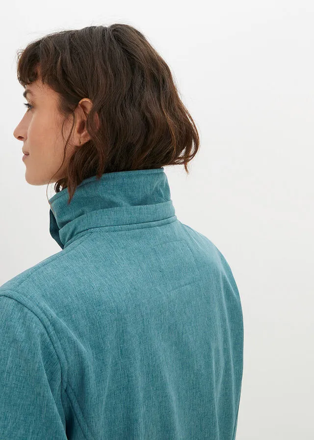 Chaqueta de tejido Softshell Turquesa jaspeado