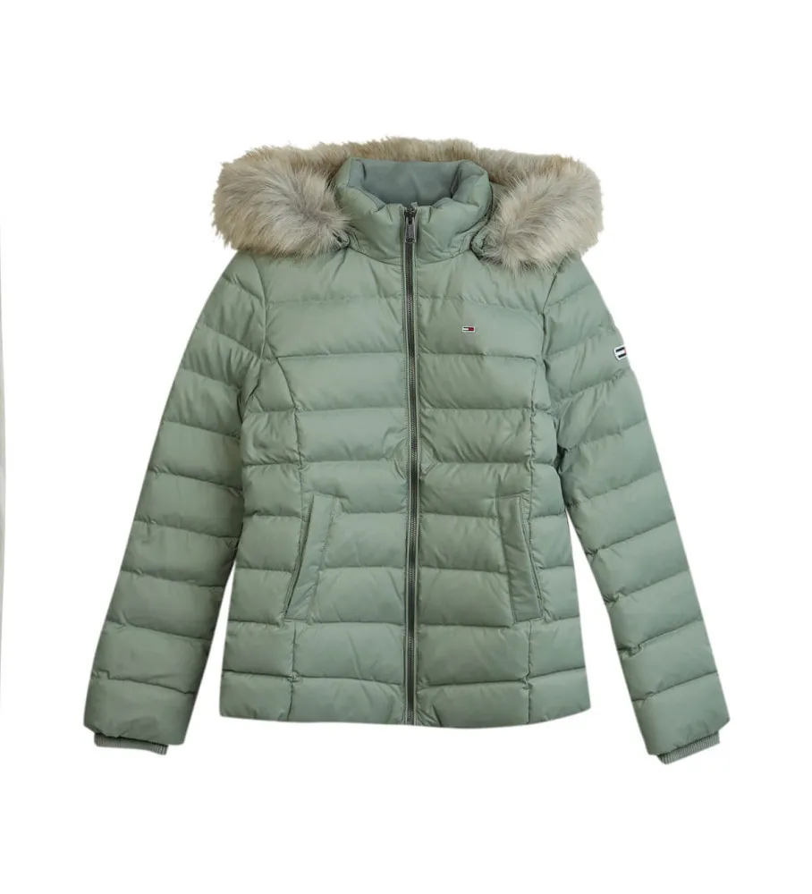 Chaqueta Essential Ajustada con Capucha verde