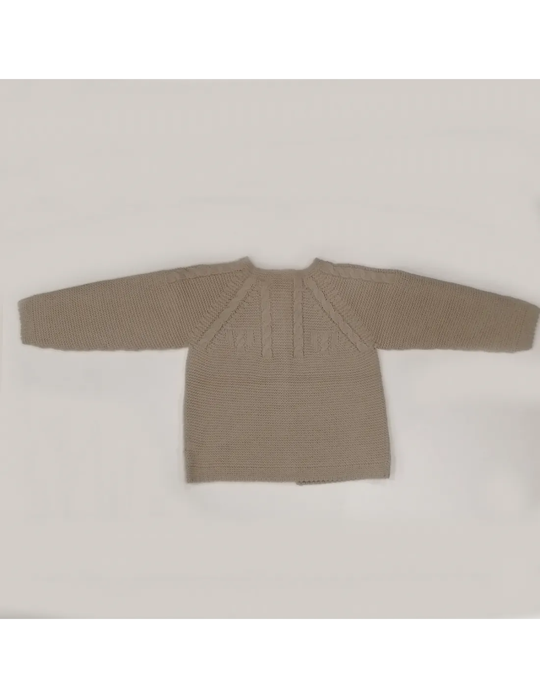 Chaqueta larga bebé punto bobo de Popys