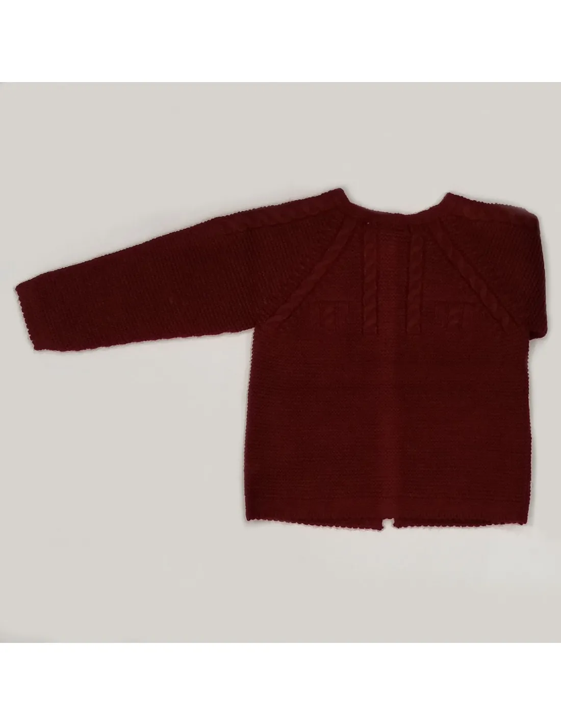 Chaqueta larga bebé punto bobo de Popys