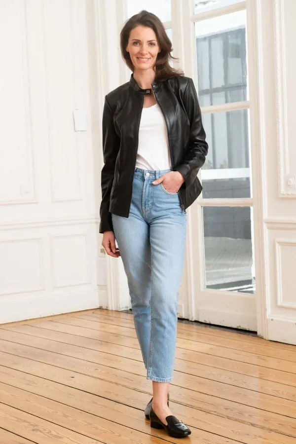 Chaqueta Mujeres Cityzen Christelle Agneau Perle Noir