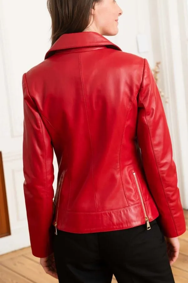 Chaqueta Mujeres Cityzen Elsa Agneau Perle Rouge Doree