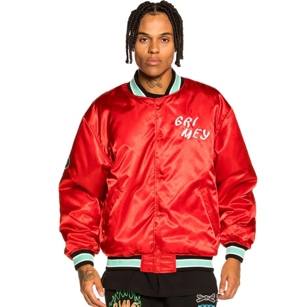 CHAQUETA SATINADA REVERSIBLE GRIMEY "DESTROY ALL FEAR"  RED | FALL 21