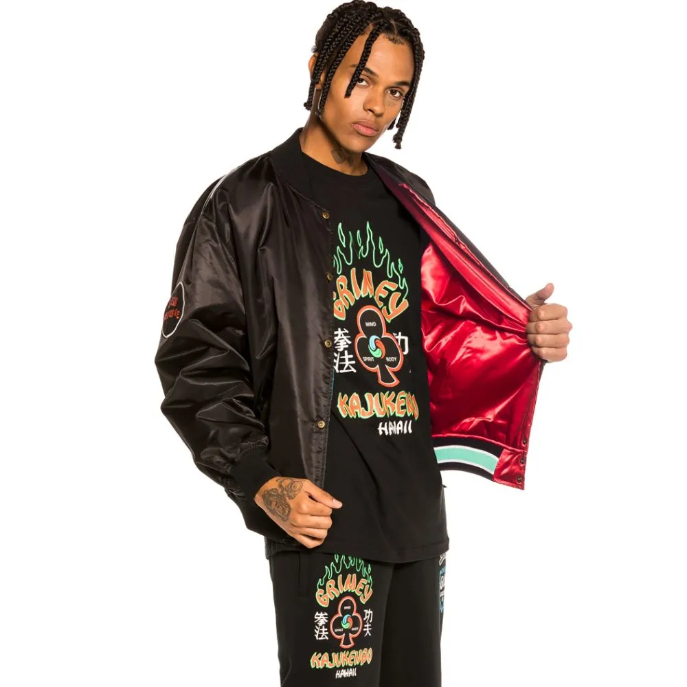 CHAQUETA SATINADA REVERSIBLE GRIMEY "DESTROY ALL FEAR"  RED | FALL 21