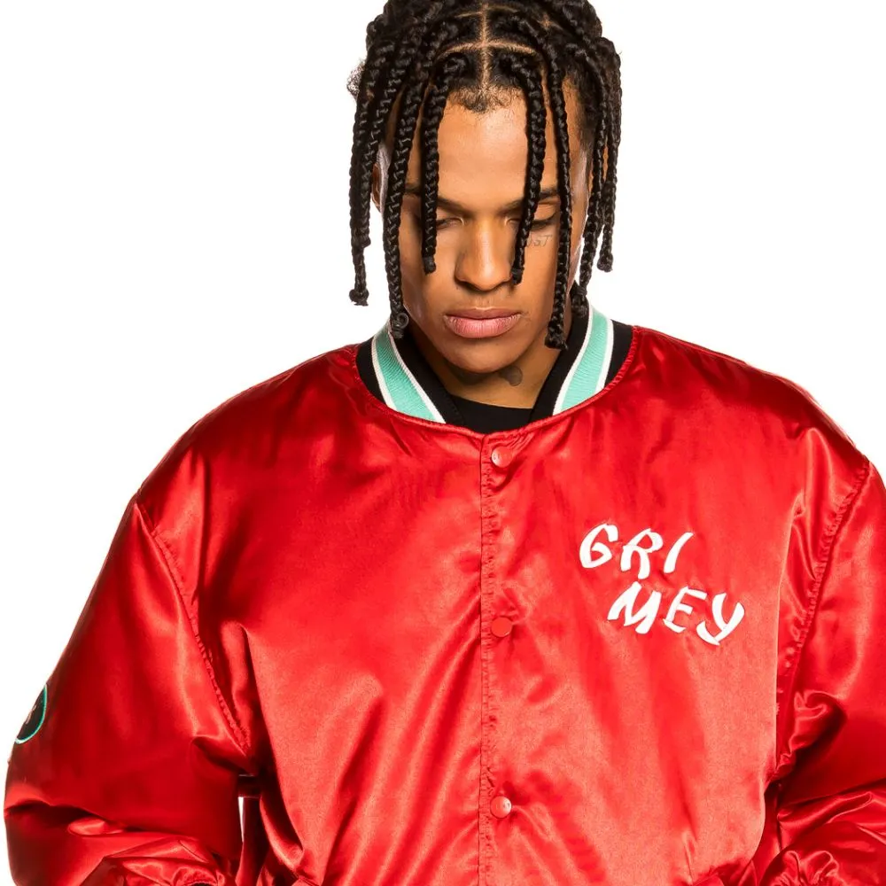 CHAQUETA SATINADA REVERSIBLE GRIMEY "DESTROY ALL FEAR"  RED | FALL 21