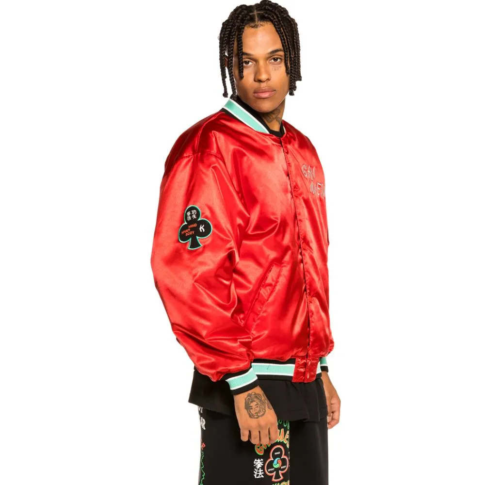 CHAQUETA SATINADA REVERSIBLE GRIMEY "DESTROY ALL FEAR"  RED | FALL 21