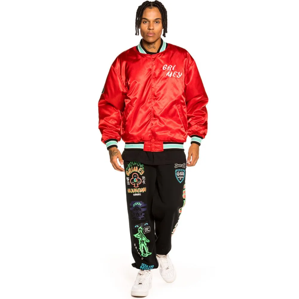 CHAQUETA SATINADA REVERSIBLE GRIMEY "DESTROY ALL FEAR"  RED | FALL 21