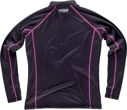 Chaqueta tejido elastico lisa Negro / Rosa Fluor