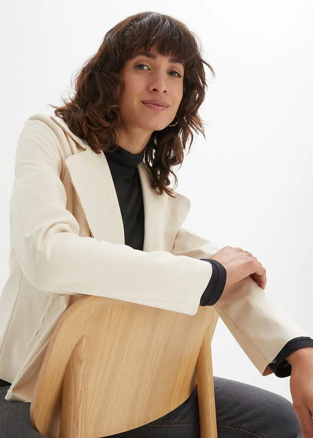 Chaqueta tipo camisa de estilo biker gris guijarro