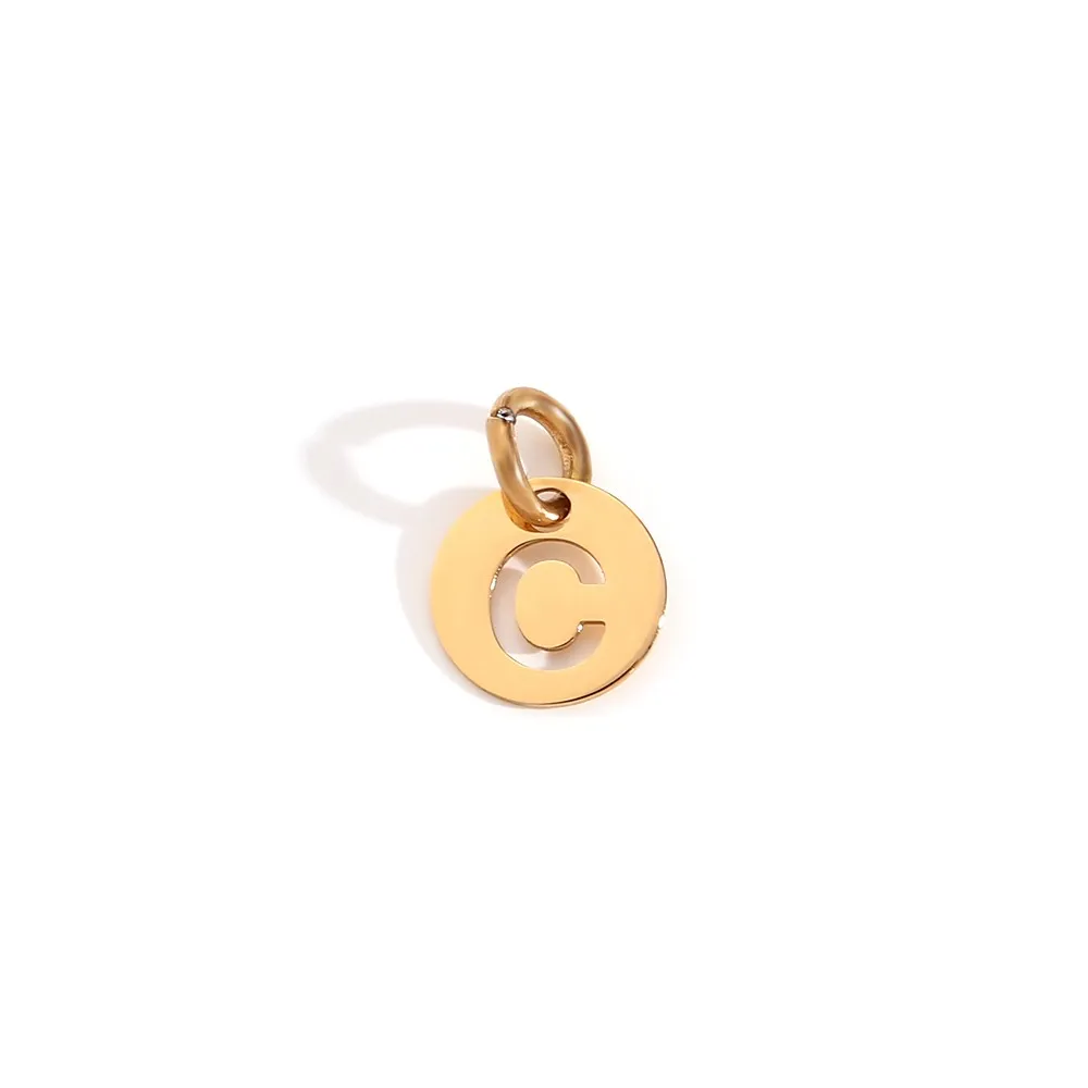 Charm Letra Alphabet Oro