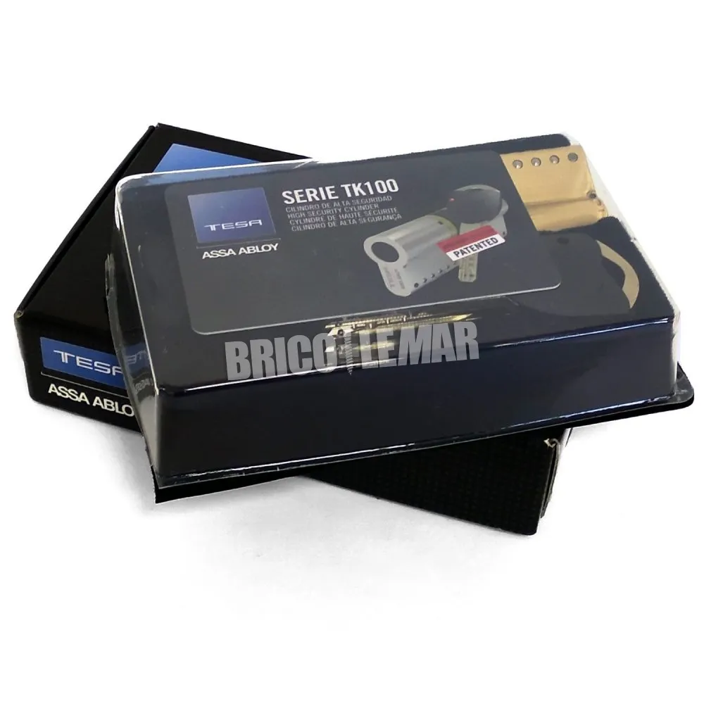 Cilindro de alta seguridad TK100 70mm 30x40 latonado LEVA CORTA 13mm TK153040L