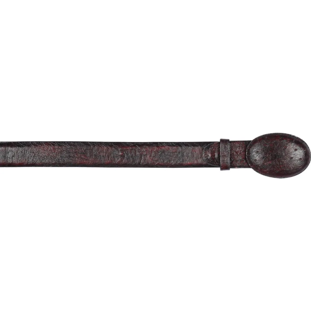 Cinto Vaquero de Panza de Avestruz Original Color Black Cherry