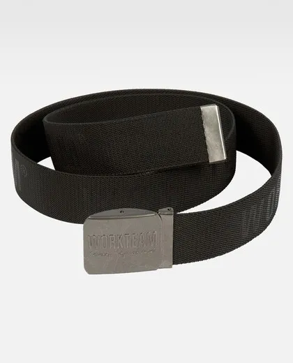 Cinturón elástico con logo en la hebilla/costado Negro