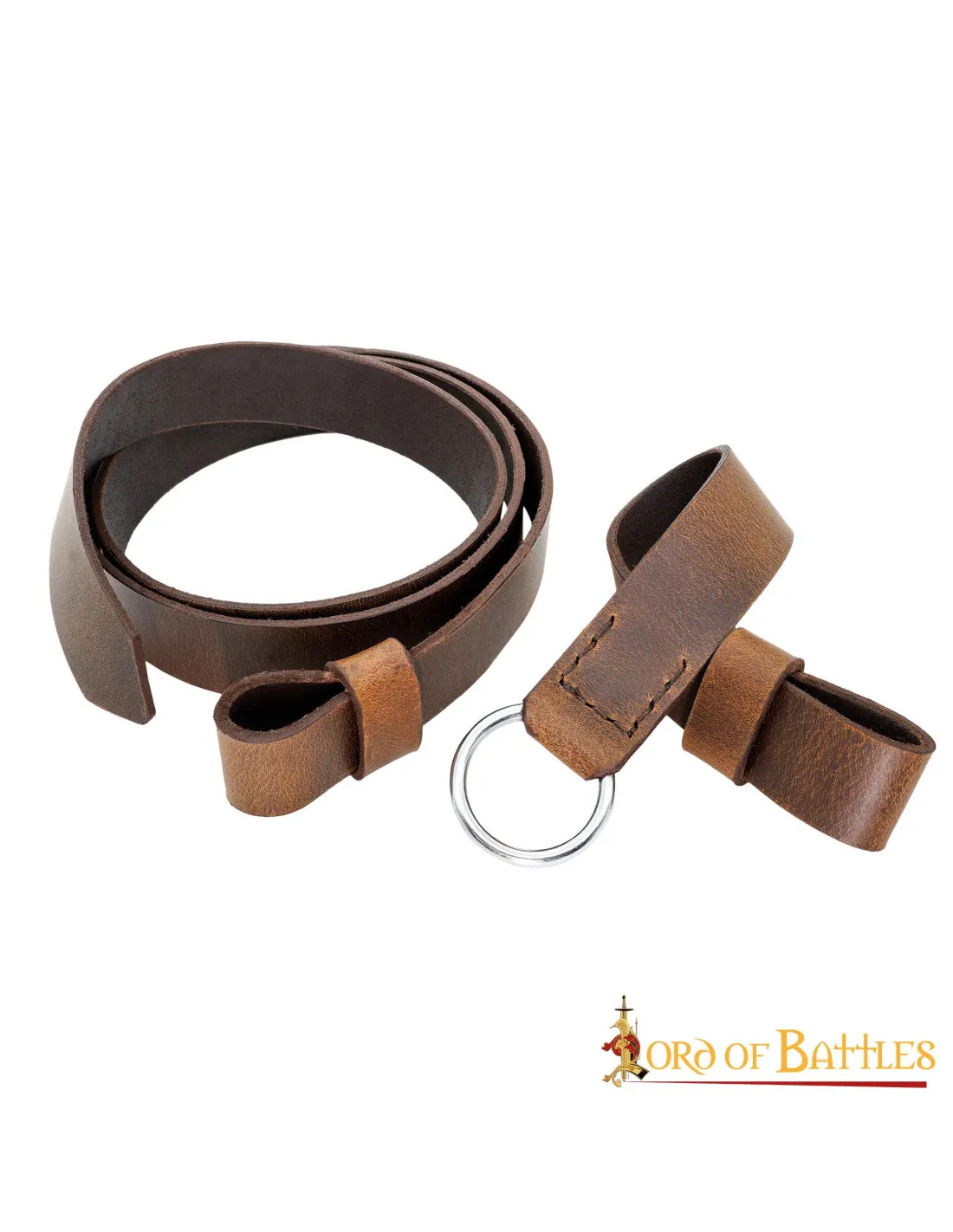 Cinturón para espada de cuero marrón