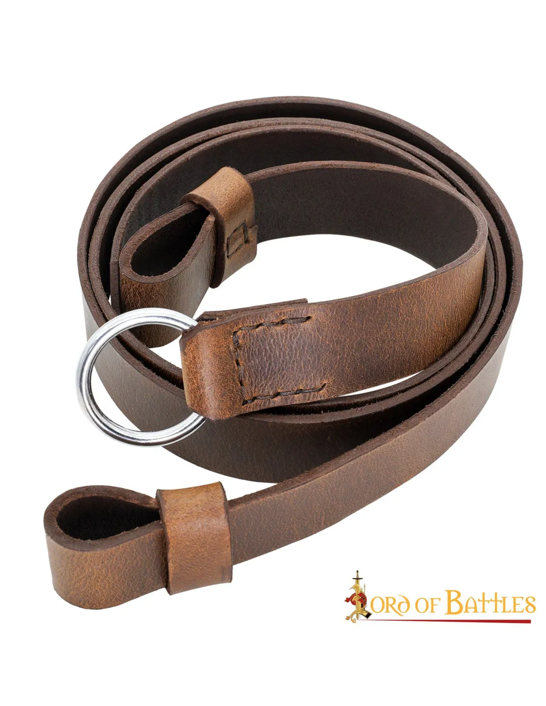Cinturón para espada de cuero marrón
