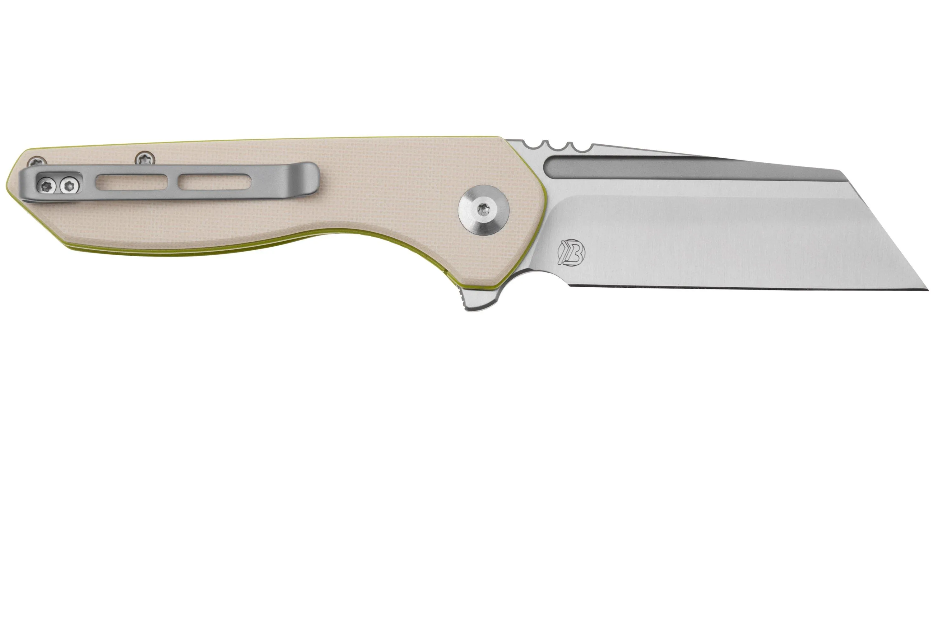 CIVIVI EXONE C230362 SATIN NITROV, IVORY G10 NAVAJA, DISEñO BRIAN BROWN