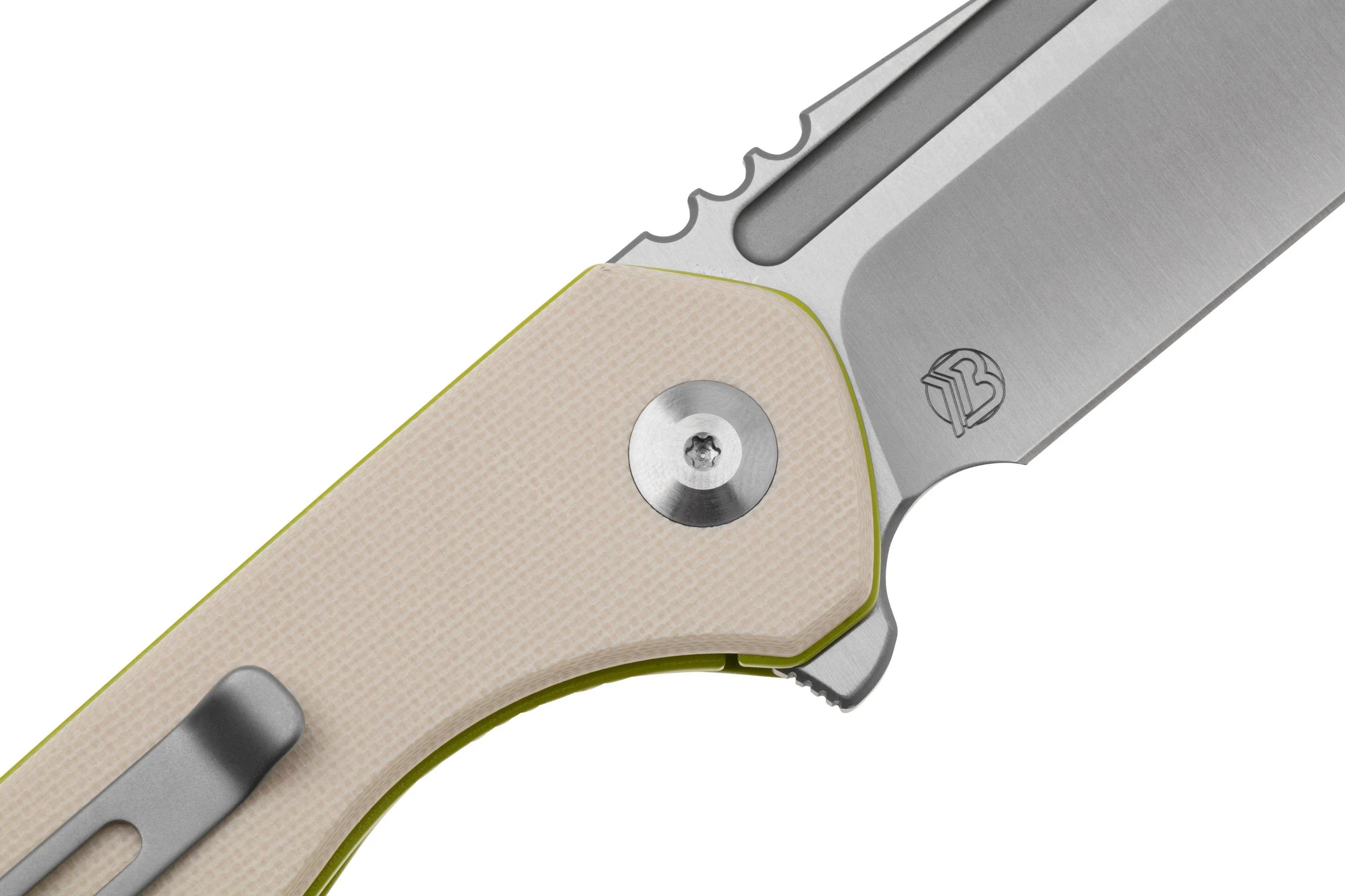 CIVIVI EXONE C230362 SATIN NITROV, IVORY G10 NAVAJA, DISEñO BRIAN BROWN