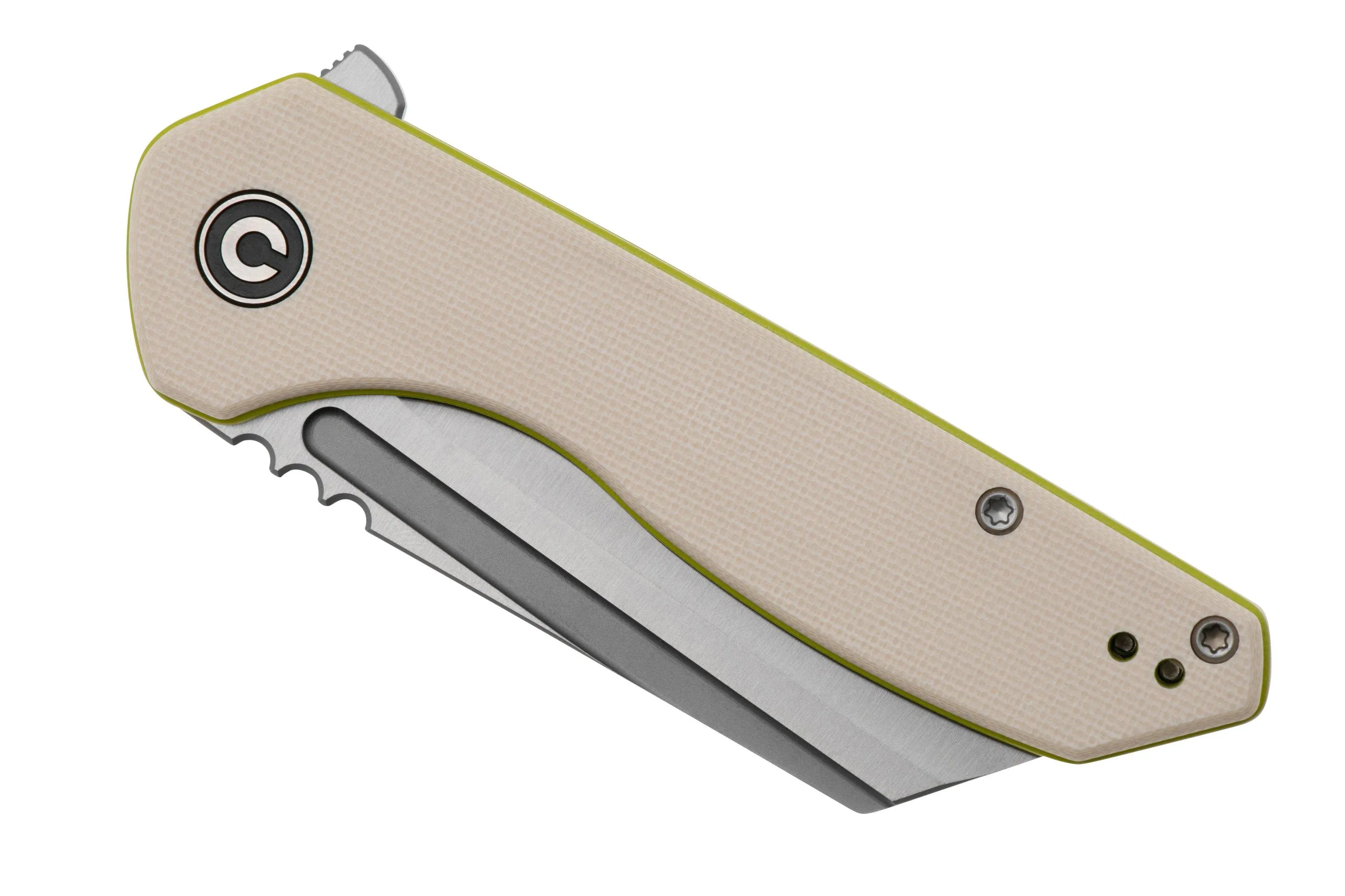 CIVIVI EXONE C230362 SATIN NITROV, IVORY G10 NAVAJA, DISEñO BRIAN BROWN